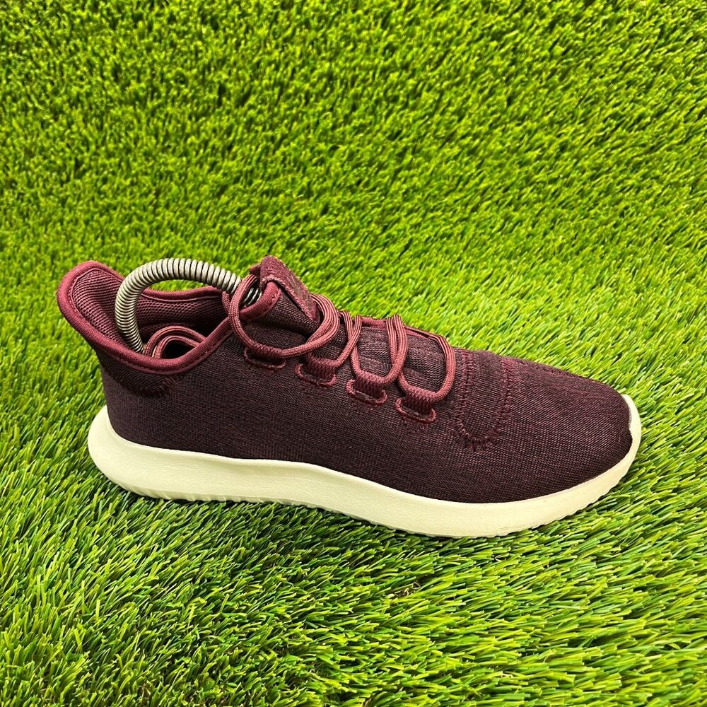 Adidas Tubular Shadow Womens Size 7.5 Maroon White Athletic‎ Shoes Sneakers